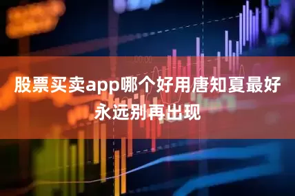 股票买卖app哪个好用唐知夏最好永远别再出现